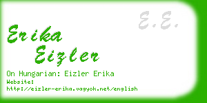 erika eizler business card